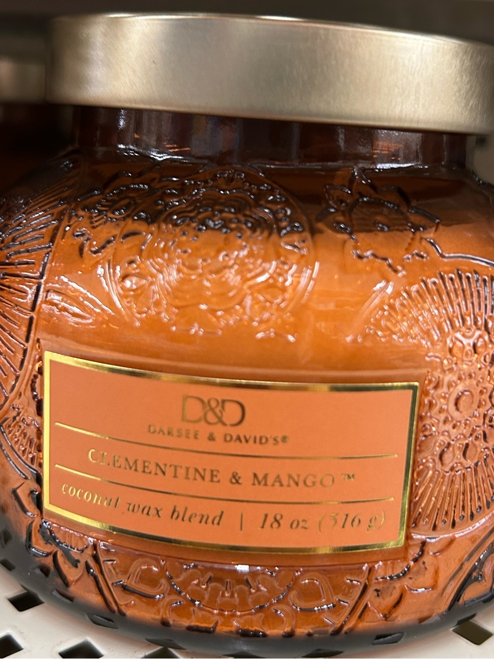 Clementine & Mango 🥭 Scented Decorative Orange Jar Candle